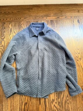 J. Crew Quilted navy Lightweight Shirt Jacket shaket xl